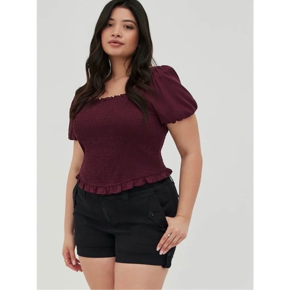 Torrid 3.5 Inch Military Stretch Twill Mid-Rise Short S 20/ 2X